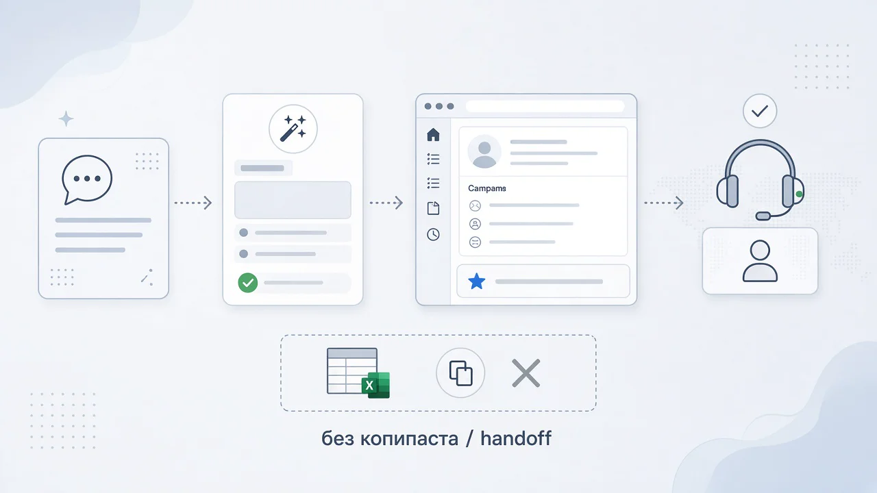 От сигнала в Telegram до карточки в CRM без копипаста