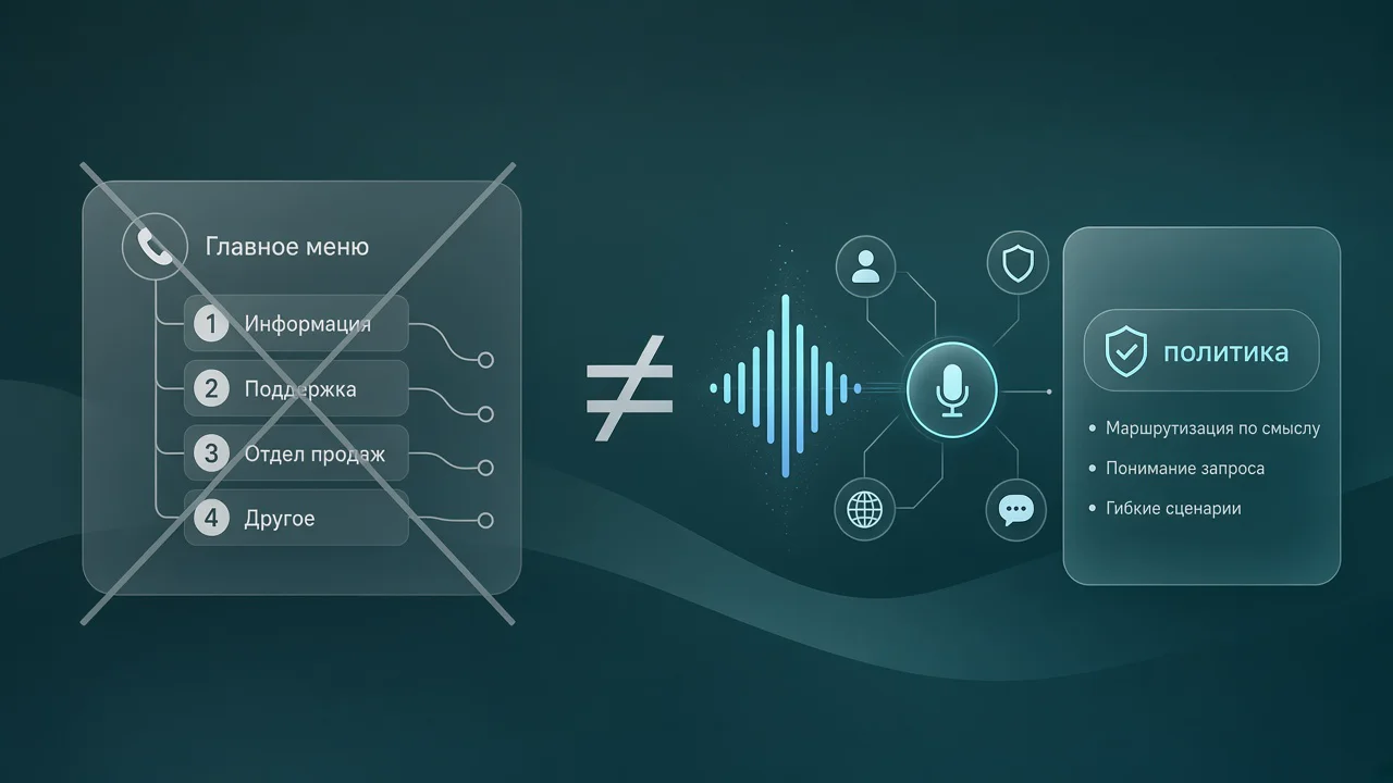 Что ищут под «голосового AI агента»: политика, стоп и handoff